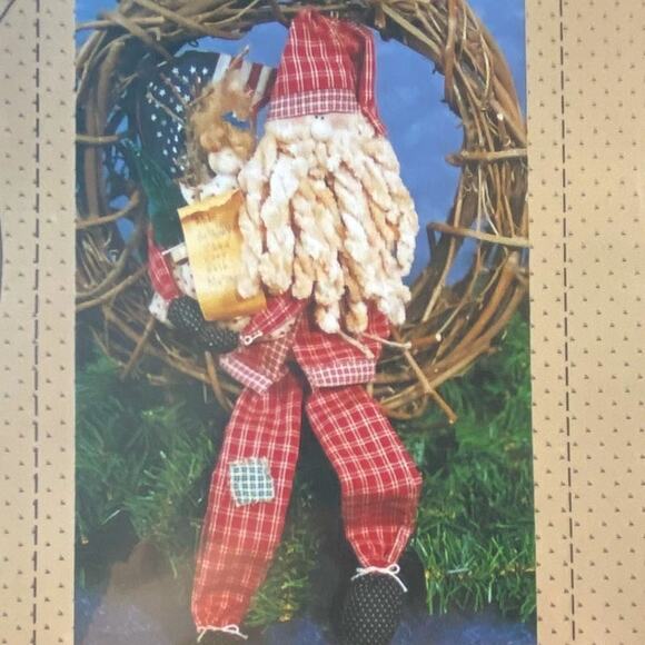 Country Stitches 155 Just Be Claus Pattern 18" Uncut Christmas Holiday Home - Picture 1 of 5